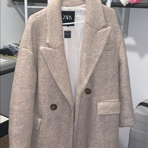 Zara Premium Wool Long Peacoat